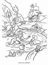 King Triton Little Mermaid Coloring Pages sketch template