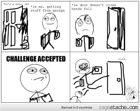 Flying Door Kick With Hands Full | Funny!! | Rage comics, Derp comics, Meme comics