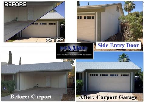 Before & After: Carport Driveway to Carport Garage - Dynamic Door ...