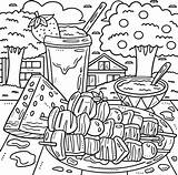 Juneteenth African American Food Coloring Page 22463889 Vector Art At  sketch template