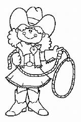 Happy Cowgirl Coloring Page  Free Printable Pages For Kids sketch template