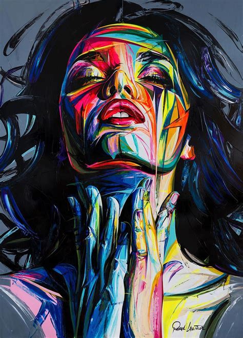 Francoise Nielly Style Impasto Face Oil Painting Canvas Wall Art | Porträtmalerei, Malerei, Gemälde