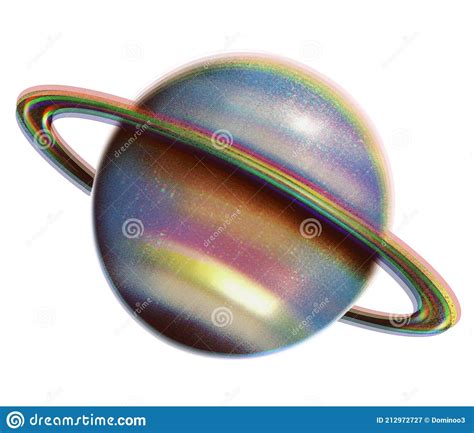 Digital Illustration Planets. Saturn Planet on White Background Stock ...