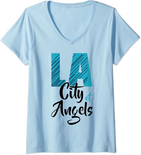 Amazon.com: Womens L.A.The Angels City California Cool Style Men Women Apparel V-Neck T-Shirt ...