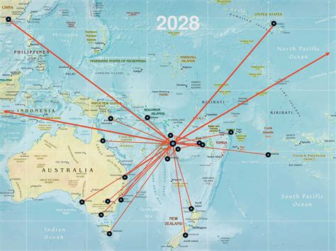 Air Vanuatu Route Map