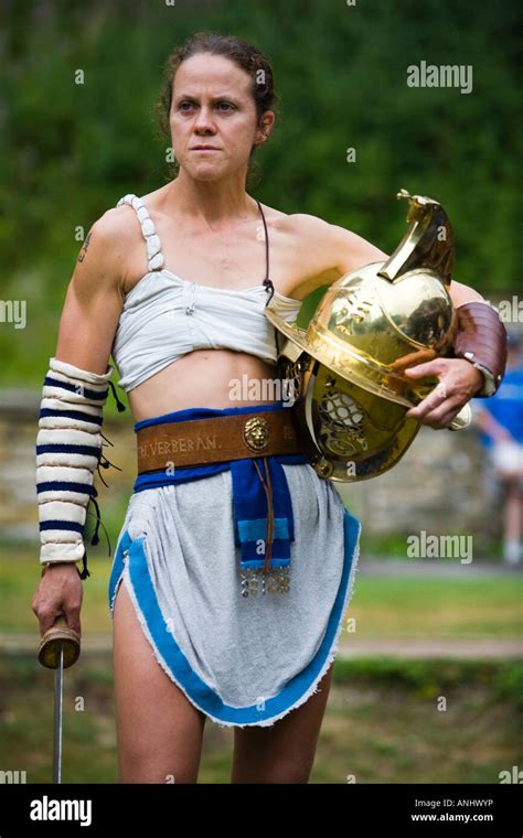 Female Gladiators reenactment, UK Stock Photo - Alamy