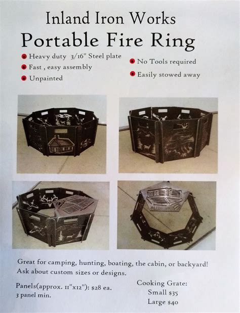 These are some of our portable fire rings. They are easy to assemble and stow away. Anyone up ...