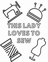 Sewing Coloring Page coloring For Sewers Adults  sketch template