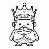 Cartoon King Coloring Pages Outline Sketch Drawing Vector  sketch template