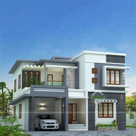 Beautiful box type Kerala house design 3 Storey House Design, House Balcony Design, House Arch ...