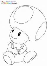 Toad Mario Coloring Pages sketch template
