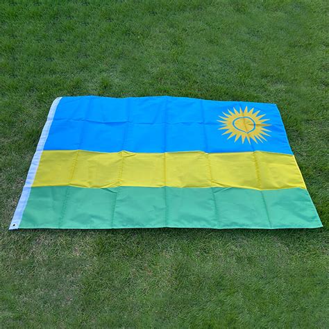 aerxemrbrae flag Rwanda Flag 150x90cm custom flag banner at all size national flags / Home Decor