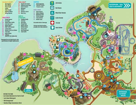 Lost Island Waterpark Map and Brochure (2022 - 2023) | ThemeParkBrochures.net