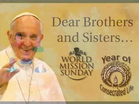 World Mission Sunday 2015 message of Pope Francis - YouTube