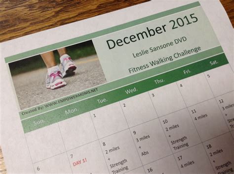 15 day Leslie Sansone Fitness Walking December Challenge | EmpowerMoms