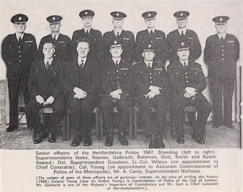 Senior Officers of Hertfordshire Police - 1947 | Chief Constables of the Hertfordshire ...