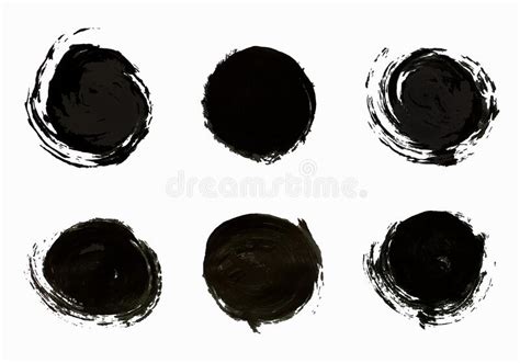 Conjunto De Manchas Negras Manchas Negras Unpar Edgewatercolor Texturevector Stock de ...