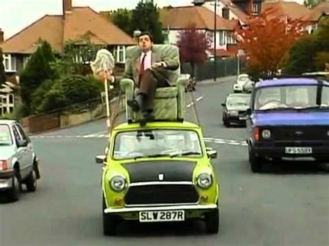 Mr. Bean Video - Mr. Bean driving on roof of a car - YouTube