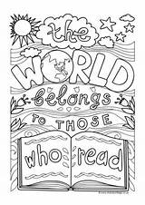 Reading Coloring Pages sketch template