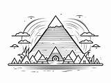 Pyramids Coloring Page For Download  sketch template