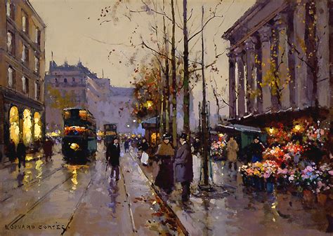 Museum Art Reproductions Place de la Madeleine by Edouard Cortes ...