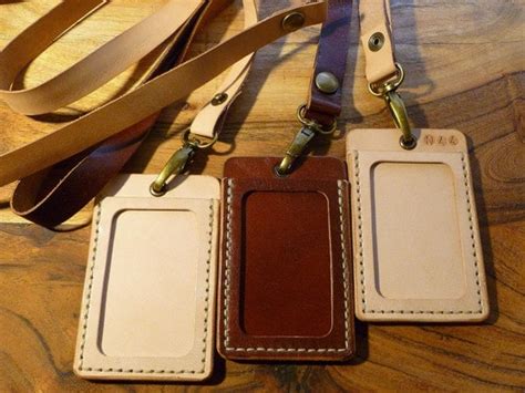 Leather ID holder / ID lanyard / ID badge / id pass holder