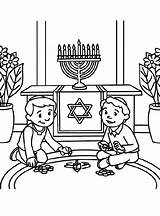 Dreidel Free Printable Coloring Page For Kids  sketch template