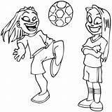 Girls Play Soccer coloring Page  Download Print Or Color Online For Free sketch template
