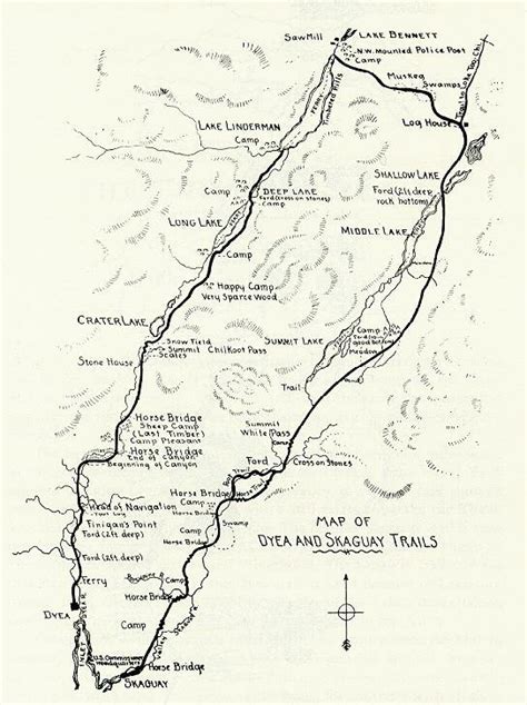 Map of White and Chilkoot Pass Trails