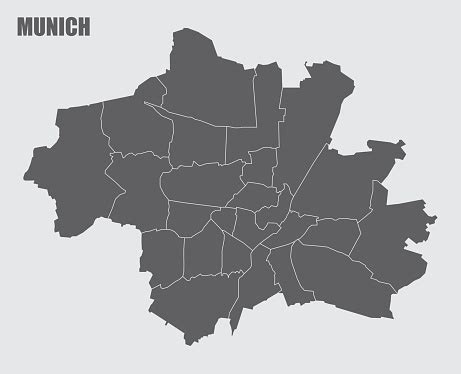 Munich City Map Stock Illustration - Download Image Now - Abstract, Borough - District Type ...