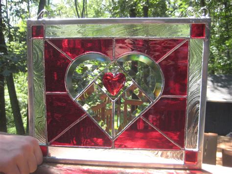 TRUE LOVE 1 stained glass panel window newly created