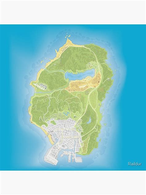 "GTA 5 Map HQ" Poster for Sale by Raildur | Redbubble