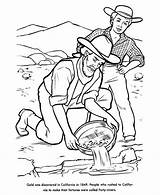 A coloring Page With Two Men Drinking Water From Well In The Ground  sketch template