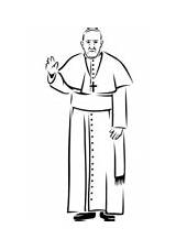 Dibujo de Papa Francisco Para Colorear  Dibujos Imprimir sketch template
