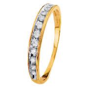 9CT GOLD 25PT DIAMOND ETERNITY RING, P - review, compare prices, buy online