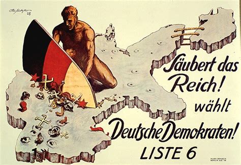 "Cleanse the Reich! Vote for German Democrats!" (Election Poster ...