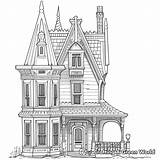 Victorian Houses Coloring Pages  Free & Printable sketch template