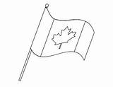 Canadian Flag Coloring Page sketch template