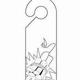 Door Knob Hangers Crafts Disney Template Wonderland Paper Drawing  sketch template