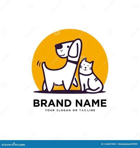 Logo Design Dog and Cat Vector Template Stock Vector - Illustration of ...