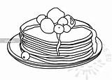 Pancake  Coloring Page sketch template