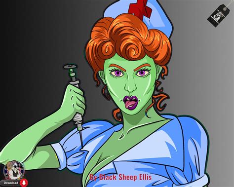 Printable Nurse Clip Art Zombie Print Poster/clipart/decal - Etsy