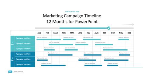 Marketing Campaign Timeline 12 Months Template -Free Download