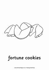 Fortune Cookies Colouring Page sketch template