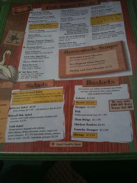 Fish House Restaurant Menu, Menu for Fish House Restaurant, Bonita Springs, Fort Myers ...