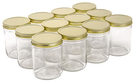 Buy North ain Supply 16 Ounce Glass Wide Mouth Straight-Sided Canning ...