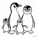 Happy Feet Penguin Family Coloring Page 41994 33179 sketch template