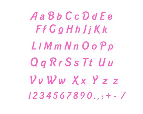 Barbie Font Svg