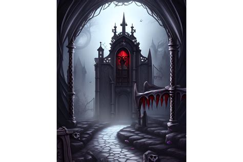 Spooky Mansion at the End of the Path Graphic by L. M. Dunn · Creative Fabrica