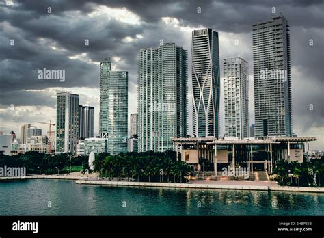 downtown Miami Florida views skyscrapers Stock Photo - Alamy